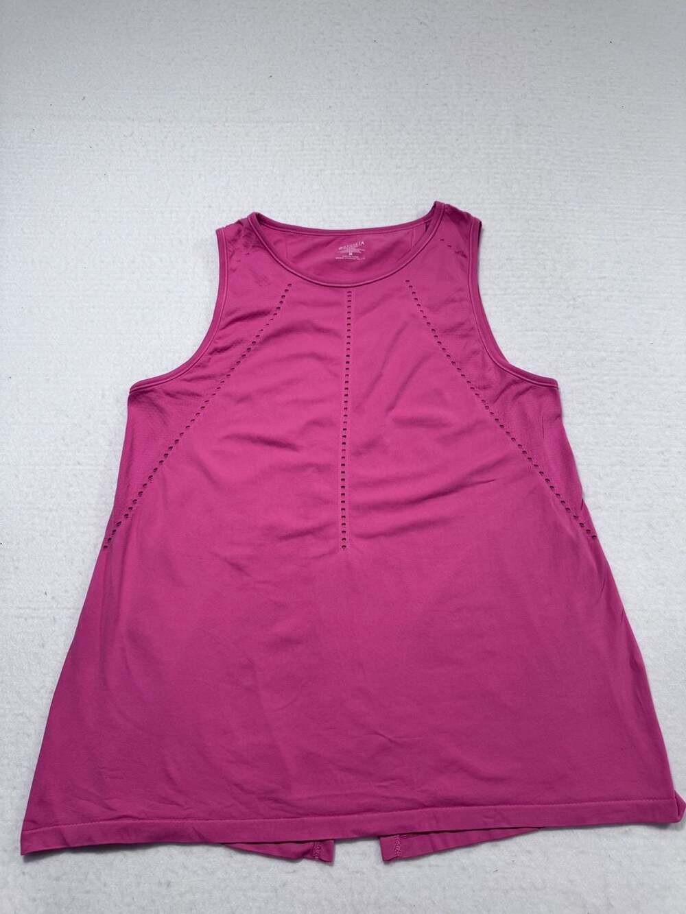 Athleta Foothill Seamless Tank Top Pink Size M Open Back Yoga Workout